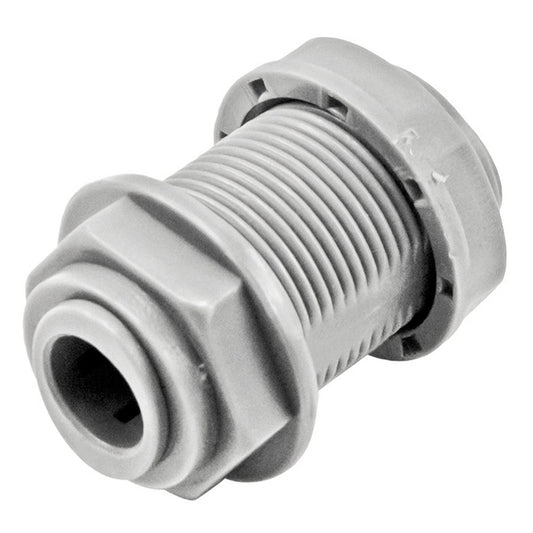 Kegland Duotight Food Grade Plastic (Push-In) Wall Bulkhead - 1/2" NPS X 5/16" (8mm)