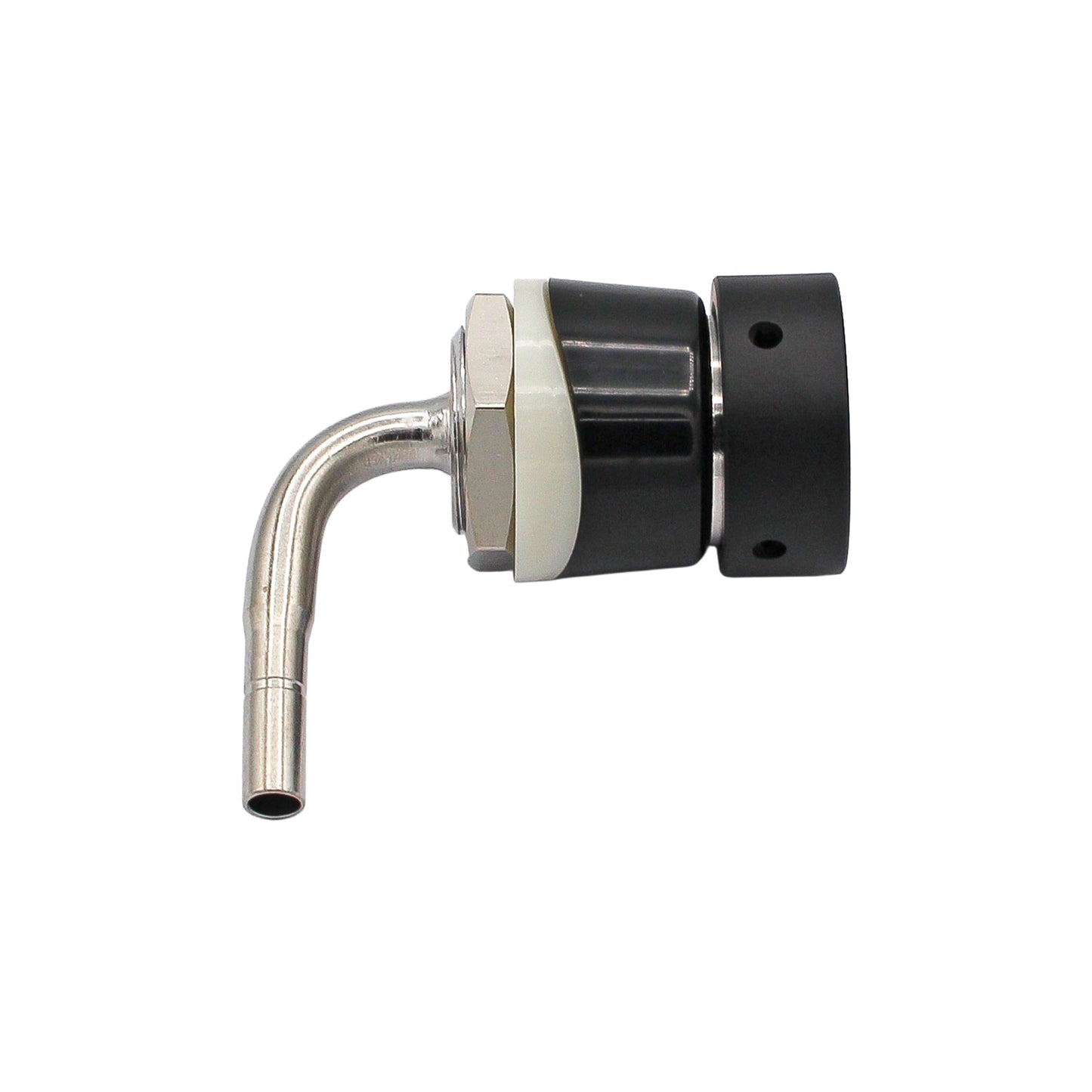 Kegland Nukatap Stainless Steel Black Push-In Tower Shank Assembly - 1/4" (6.5mm) -  Canuck Homebrew Supply, Canada