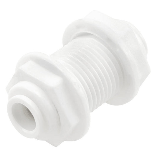 Kegland Monotight Food Grade Plastic (Push-In) Wall Bulkhead - 1/4" NPS X 1/4" (6.35mm)