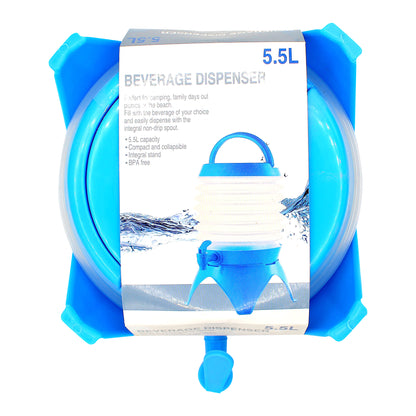 Collapsible Plastic Beverage Dispenser - 5.5 L