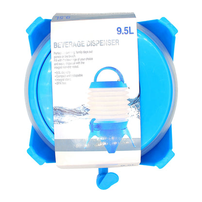 Collapsible Plastic Beverage Dispenser - 9.5 L
