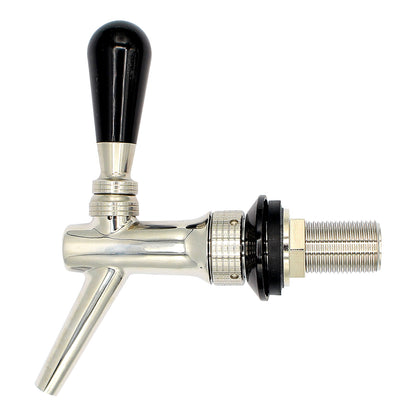 CM Becker V20 Forward Sealing Creamer Beer Faucet - Stainless Steel