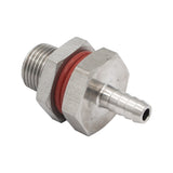 Stainless Steel Weldless Bulkhead - 1/2" Male NPT X 3/8" OD Barb
