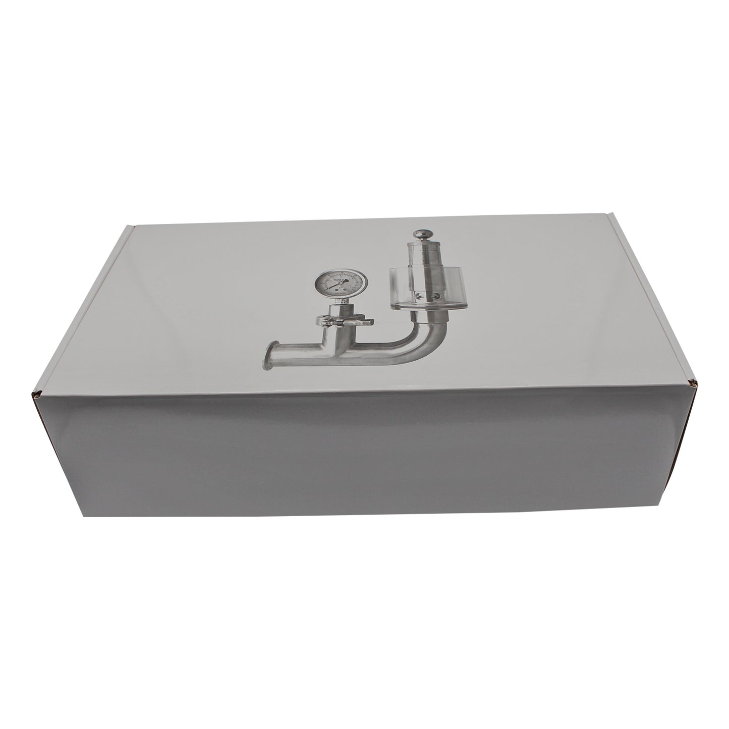 Kegland Stainless Steel Tri-Clover Spunding Valve With Pressure Gauge - 1.5" TC - ADJ. PRV (0 - 35 PSI)