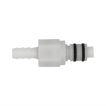 Plastic In-Line Disconnect Coupler - Male QD X 1/4" OD Barb