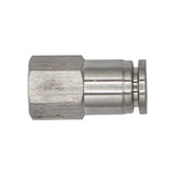 Stainless Steel (Push-In) Fitting - 1/4" FFL X 5/16" (8mm)