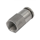 Stainless Steel (Push-In) Fitting - 1/4" FFL X 5/16" (8mm)