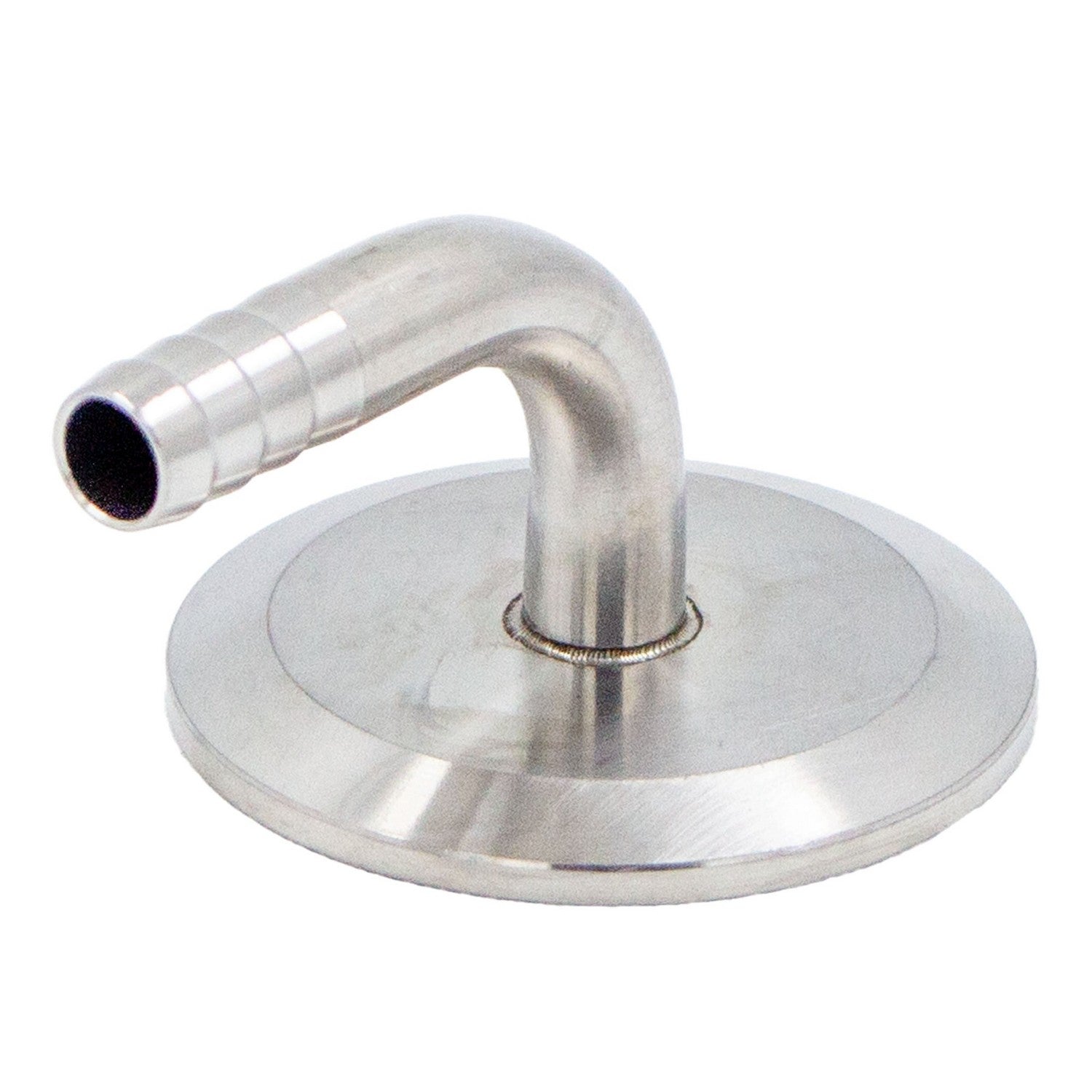 Ss Brewtech Stainless Steel Tri-Clover 90° Elbow - 1.5" TC X 3/8" OD Barb