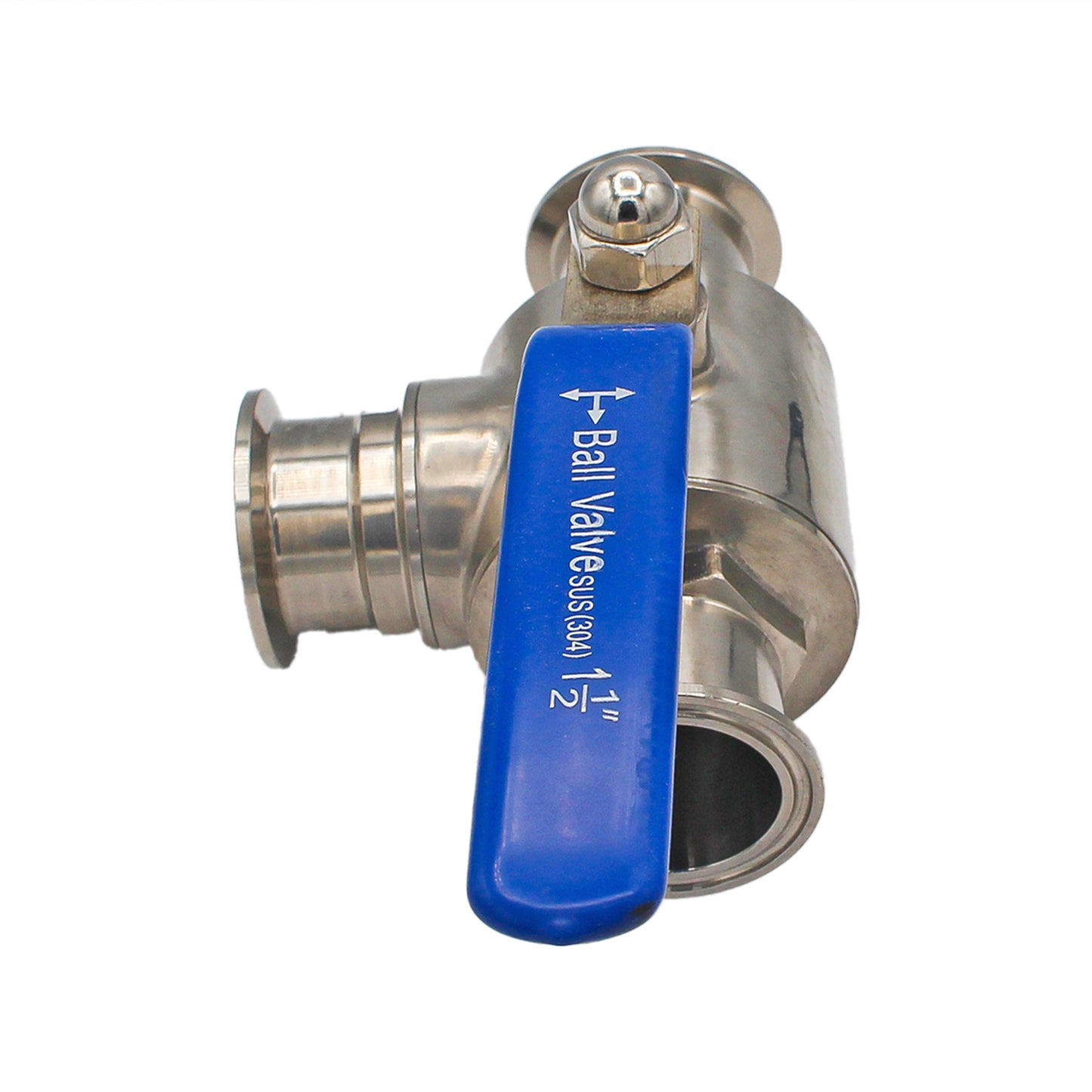1.5" Tri Clamp 3-Way Ball Valve (T-Type Design) - Tri Clover Sanitary Stainless Steel Fitting -  Canuck Homebrew Supply, Canada