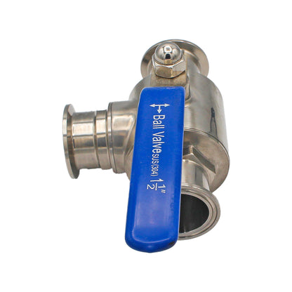 1.5" Tri Clamp 3-Way Ball Valve (T-Type Design) - Tri Clover Sanitary Stainless Steel Fitting -  Canuck Homebrew Supply, Canada