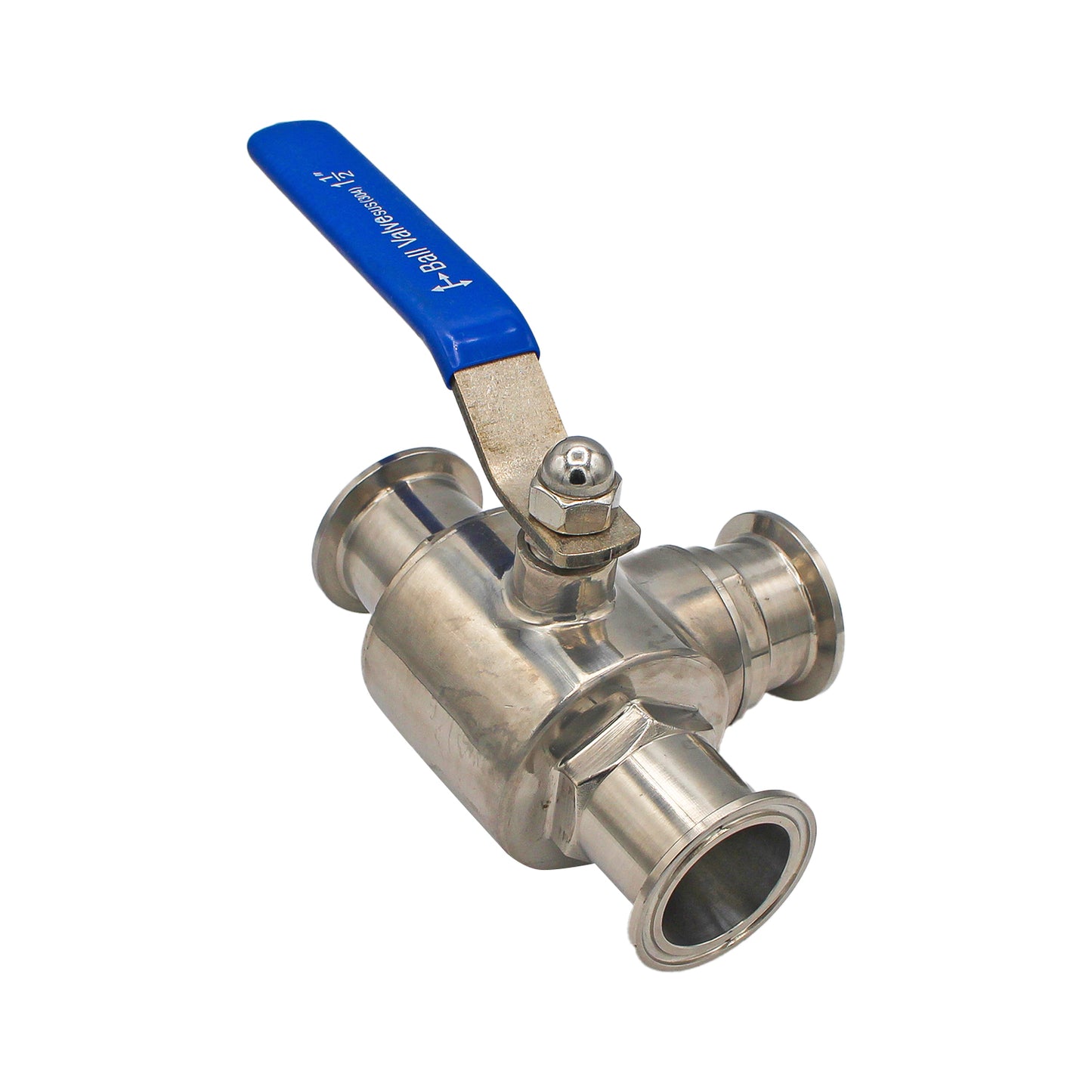 1.5" Tri Clamp 3-Way Ball Valve (T-Type Design) - Tri Clover Sanitary Stainless Steel Fitting -  Canuck Homebrew Supply, Canada