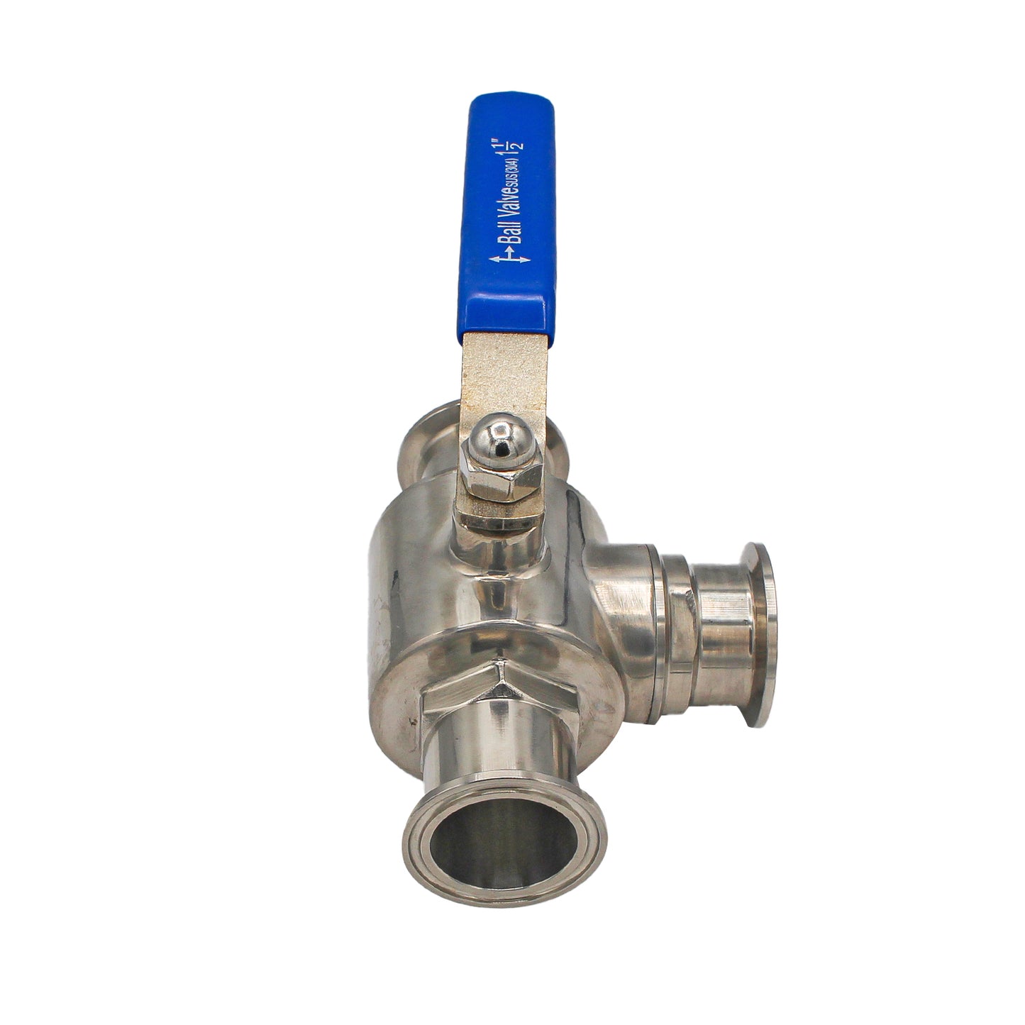 1.5" Tri Clamp 3-Way Ball Valve (T-Type Design) - Tri Clover Sanitary Stainless Steel Fitting -  Canuck Homebrew Supply, Canada