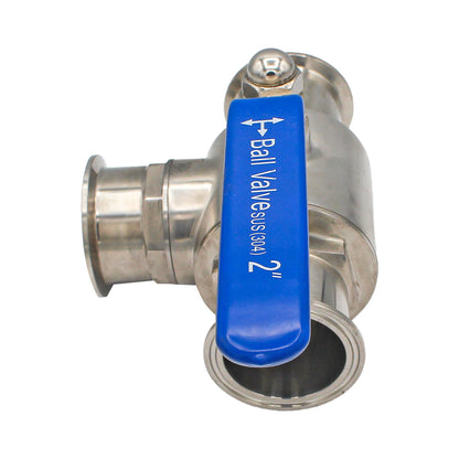 2" Tri Clamp 3-Way Ball Valve (T-Type Design) - Tri Clover Sanitary Stainless Steel Fitting -  Canuck Homebrew Supply, Canada