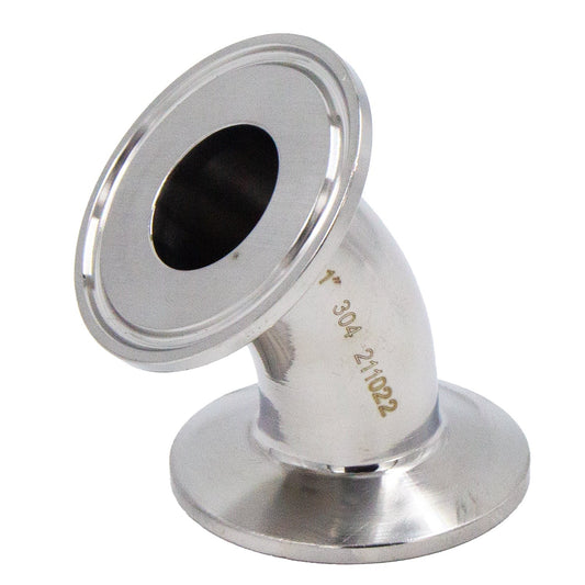 Stainless Steel Tri-Clover 45° Elbow - 1" TC