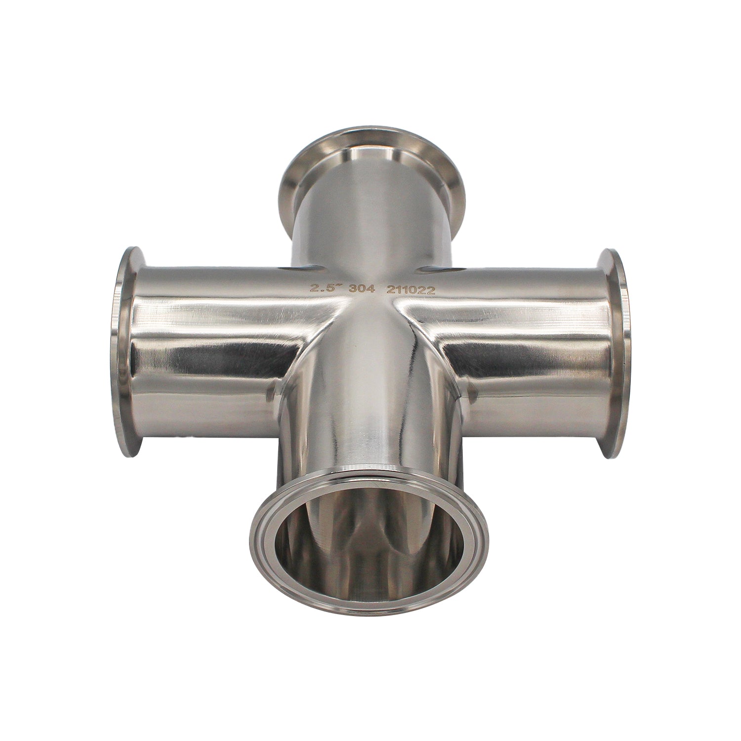 2.5" Tri Clamp Cross - Tri Clover Sanitary Stainless Steel Fitting -  Canuck Homebrew Supply, Canada