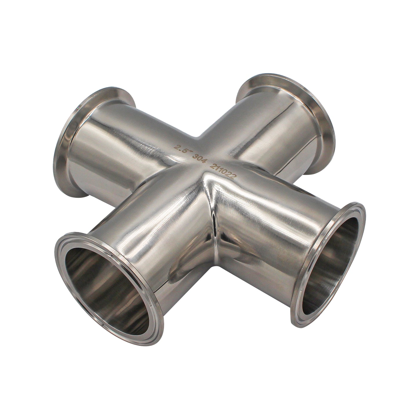 2.5" Tri Clamp Cross - Tri Clover Sanitary Stainless Steel Fitting -  Canuck Homebrew Supply, Canada