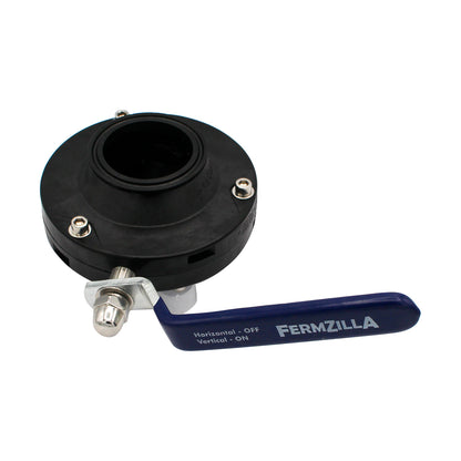 FermZilla 2" Tri Clamp Butterfly Valve - Tri Clover Sanitary Fitting for Conical Fermenter