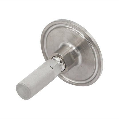 Stainless Steel Tri-Clover Inline Carbonation Oxygen Stone - 1.5" TC X 1/4" MFL (2.0 Micron)