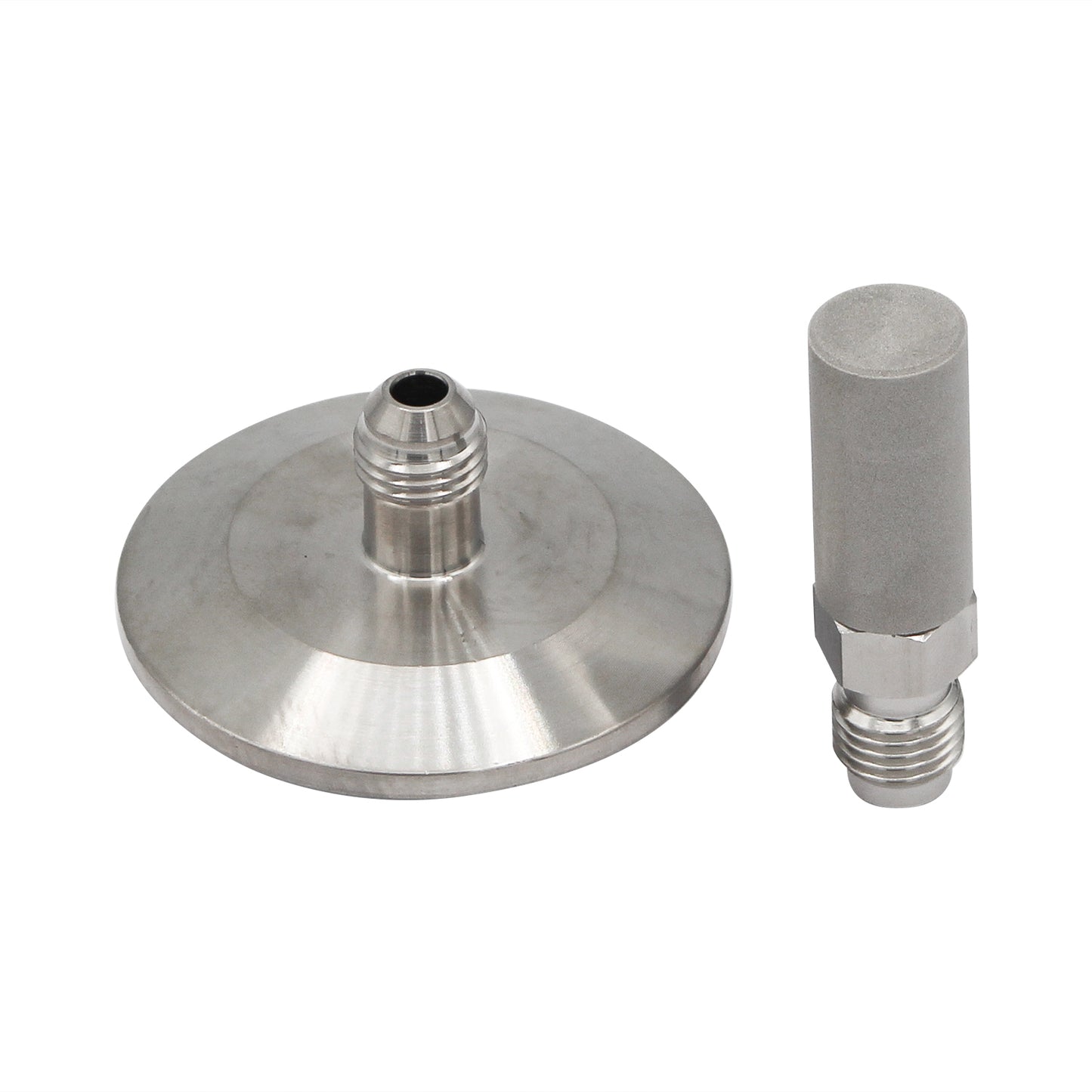 Stainless Steel Tri-Clover Inline Carbonation Oxygen Stone - 1.5" TC X 1/4" MFL (2.0 Micron)