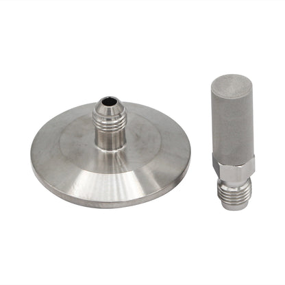Stainless Steel Tri-Clover Inline Carbonation Oxygen Stone - 1.5" TC X 1/4" MFL (2.0 Micron)