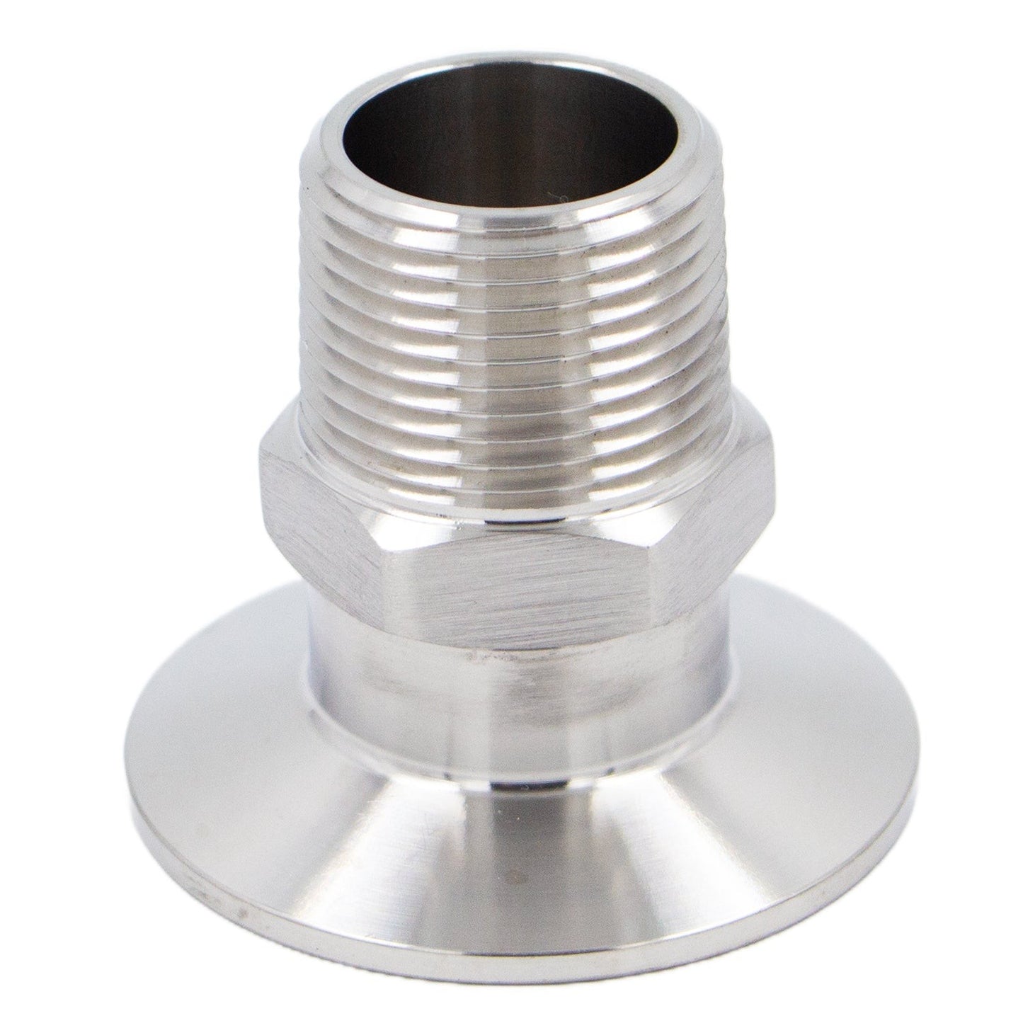 Stainless Steel Tri-Clover Fitting - 2" TC X 1" Male NPT