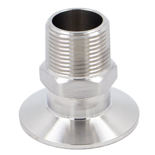 Stainless Steel Tri-Clover Fitting - 2" TC X 1" Male NPT