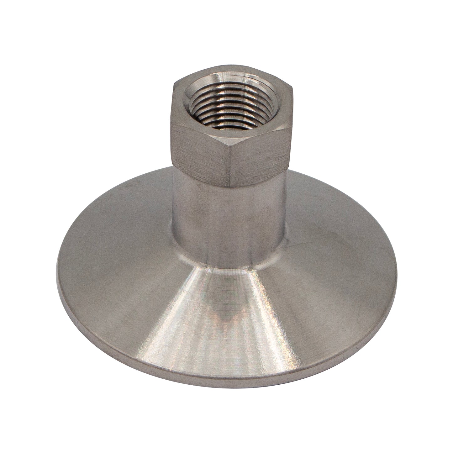 2" Tri Clamp X 3/8" Female NPT Heavy Duty Adapter - Tri Clover Sanitary Stainless Steel Fitting