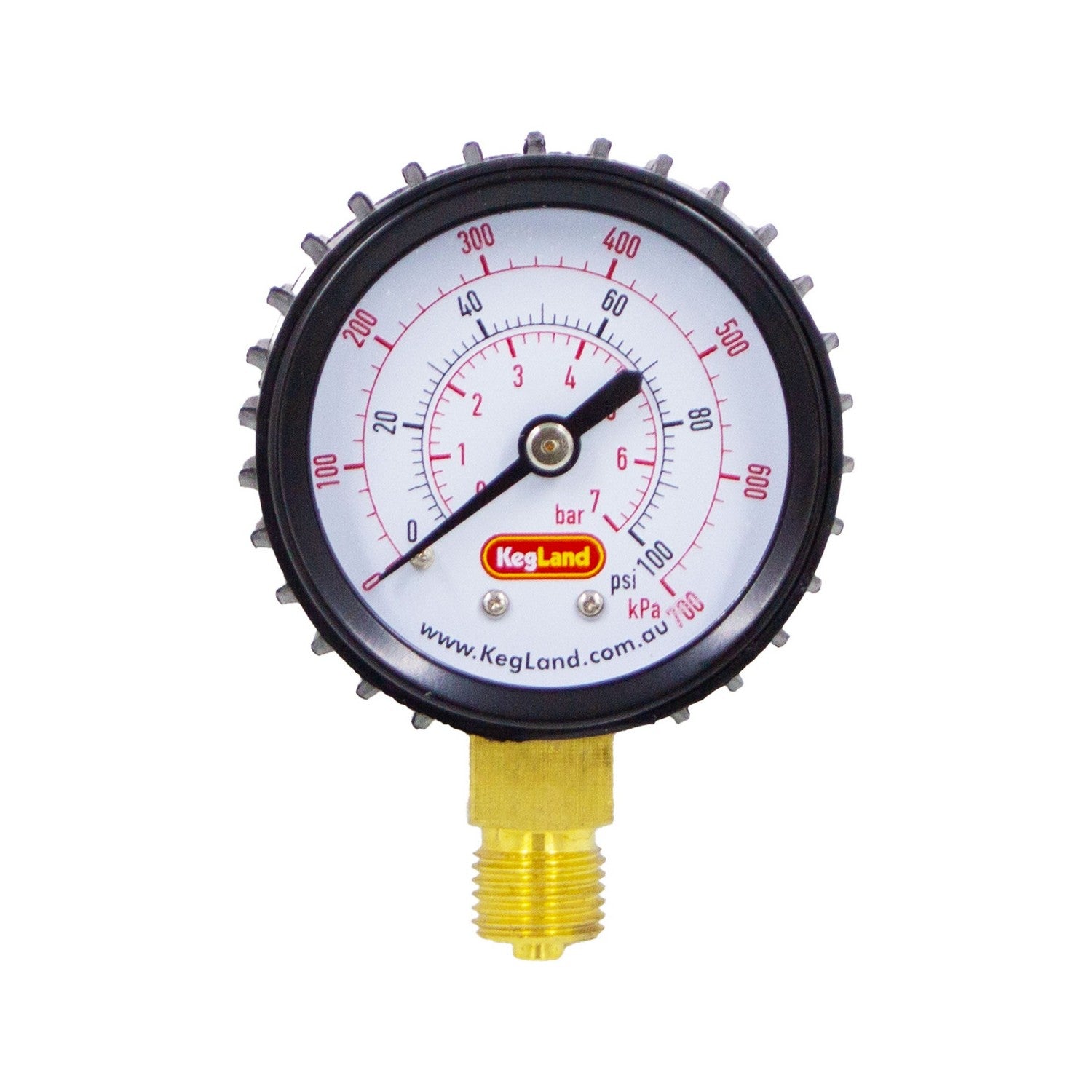 Kegland Low Pressure Gauge (0-100 PSI | Right)