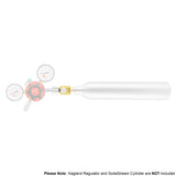 Kegland Brass Soda Stream Cylinder Adapter With Pin Adjuster