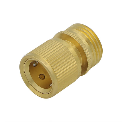 AlcoEngine Style Brass Fitting - 3/4" Male Garden Hose X 1/2" Female QD