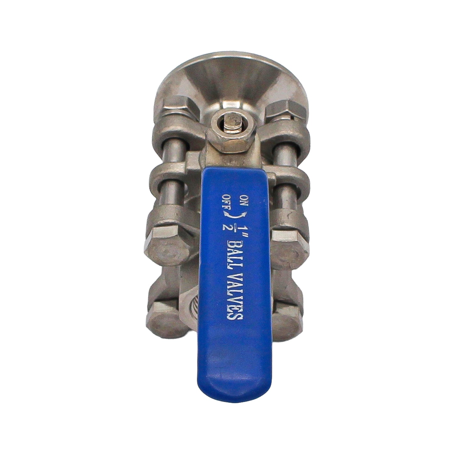 1" Tri Clamp X 1/2" Female NPT 3-Piece Ball Valve - Tri Clover Sanitary Stainless Steel Fitting
