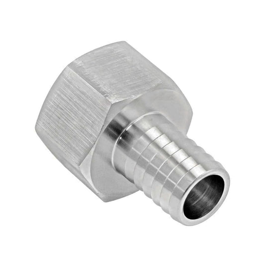 Kegland Stainless Steel Fitting - 1/2" Female BSP X 1/2" OD Barb