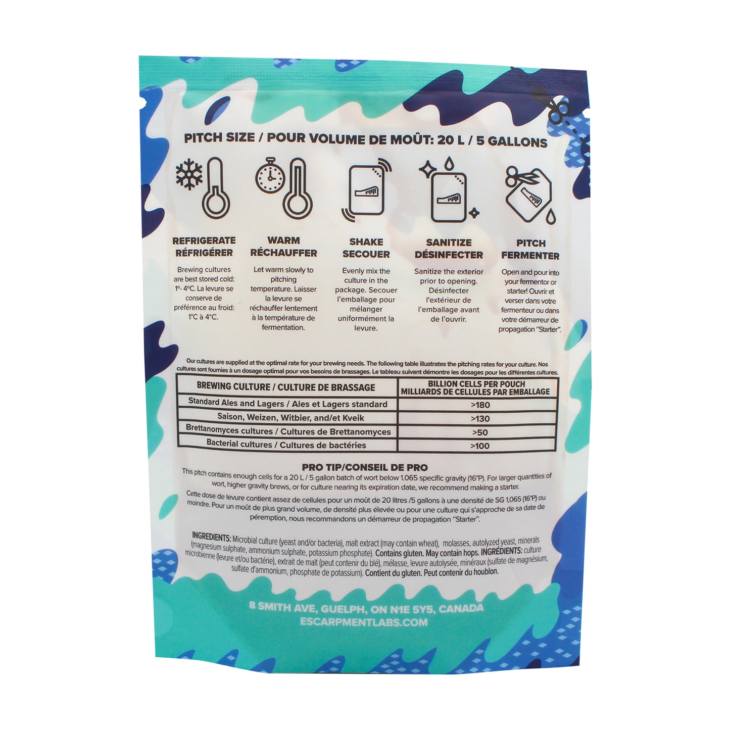 Escarpment Labs Biergarten Lager Yeast - Liquid Brewing Culture (100mL)