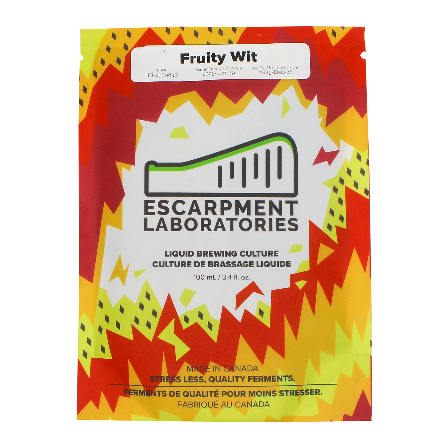 Escarpment Labs Belgian Fruity Wit Yeast - Liquid Brewing Culture (100mL)