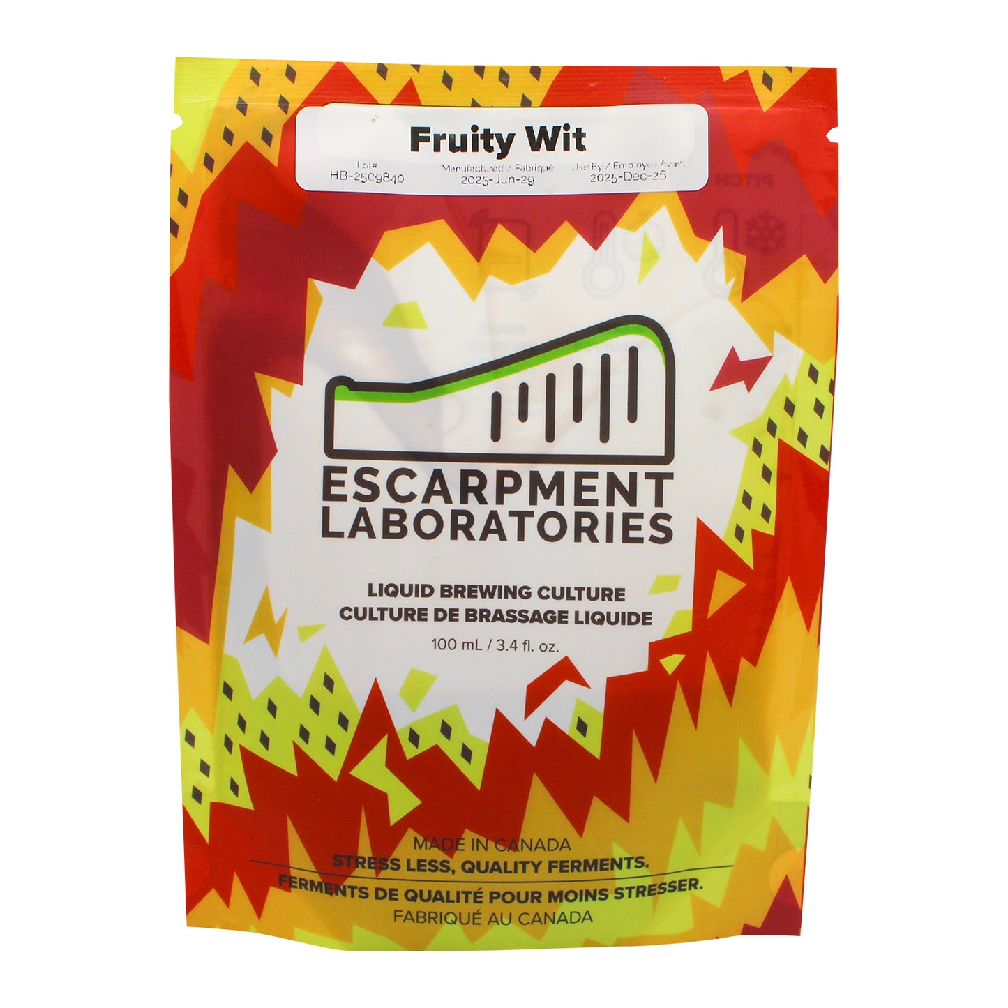 Escarpment Labs Belgian Fruity Wit Yeast - Liquid Brewing Culture (100mL)