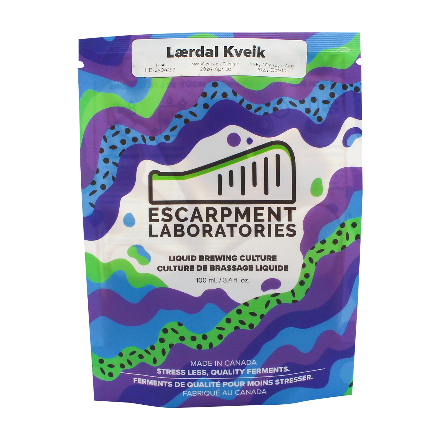 Escarpment Labs Laerdal Kveik Yeast - Liquid Brewing Culture (100mL)