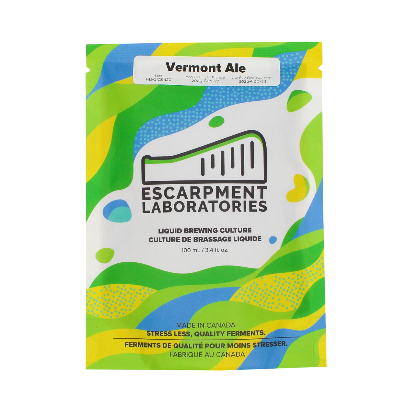 Escarpment Labs Vermont Ale Yeast - Liquid Brewing Culture (100mL)