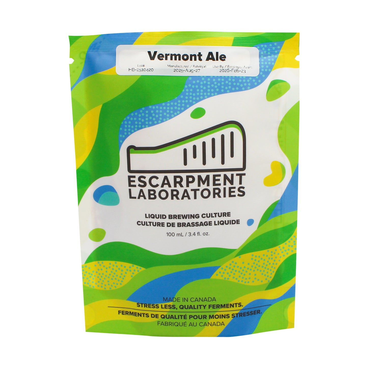 Escarpment Labs Vermont Ale Yeast - Liquid Brewing Culture (100mL)