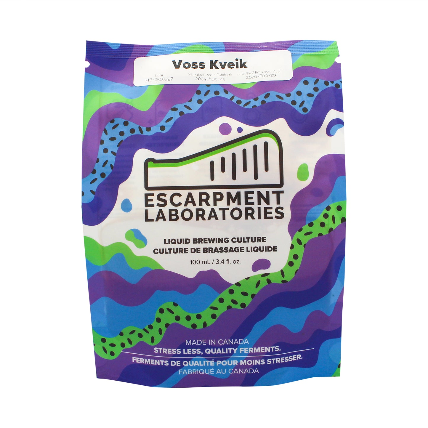 Escarpment Labs Voss Kveik Yeast - Liquid Brewing Culture (100mL)