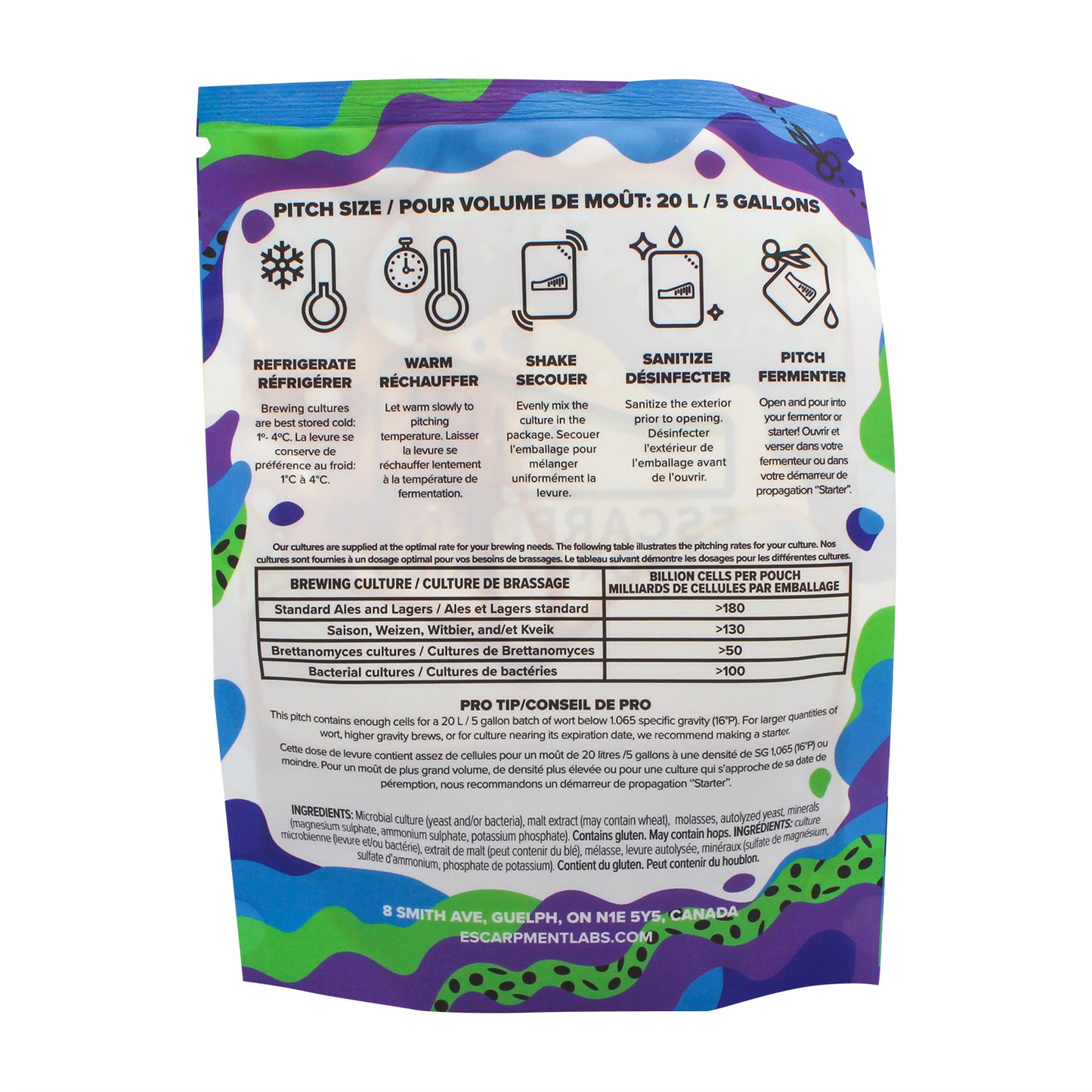Escarpment Labs Voss Kveik Yeast - Liquid Brewing Culture (100mL)