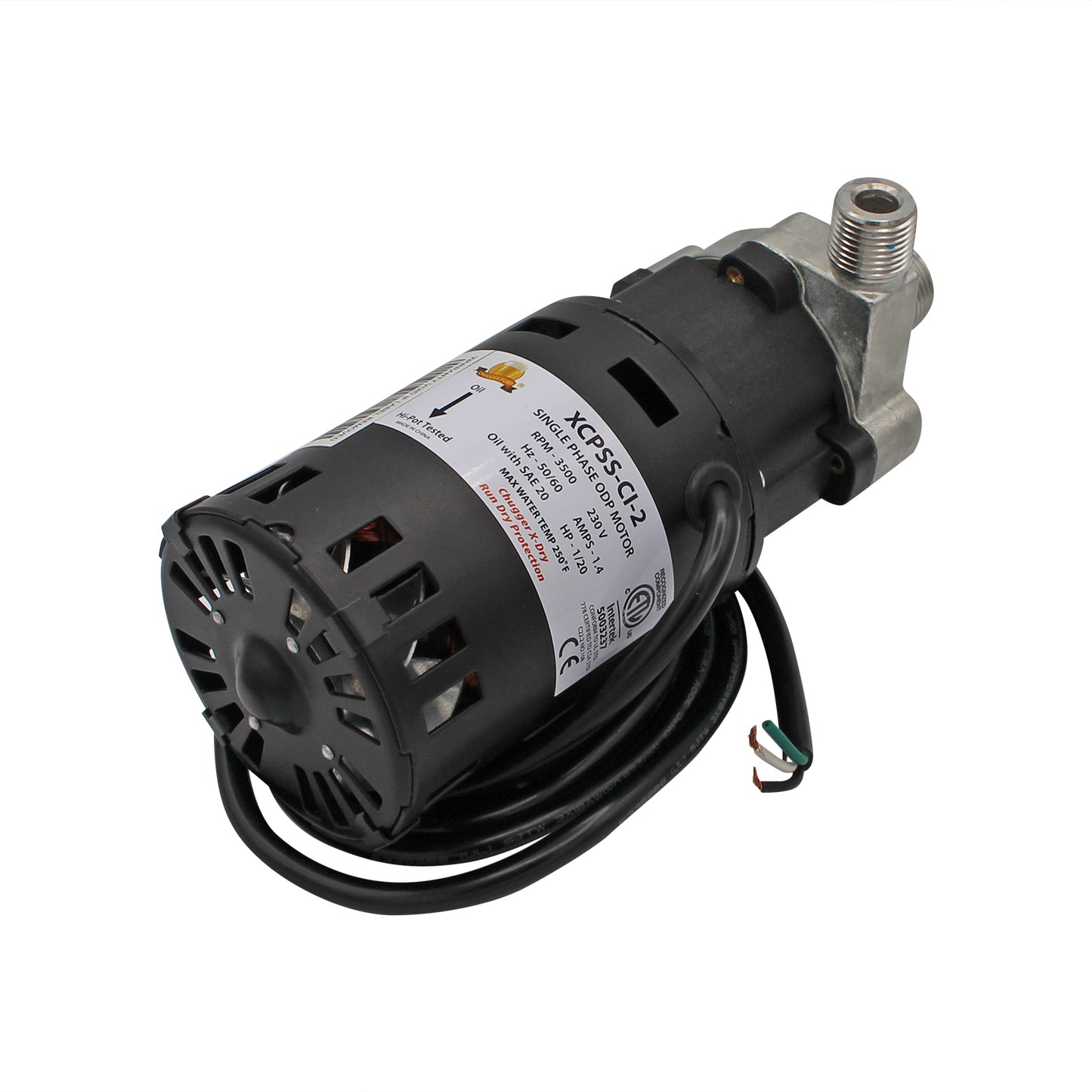 Chugger X-Dry Brew Pump - Stainless Steel Head | 230 VAC (Center Inlet) [XCPSS-CI-2]