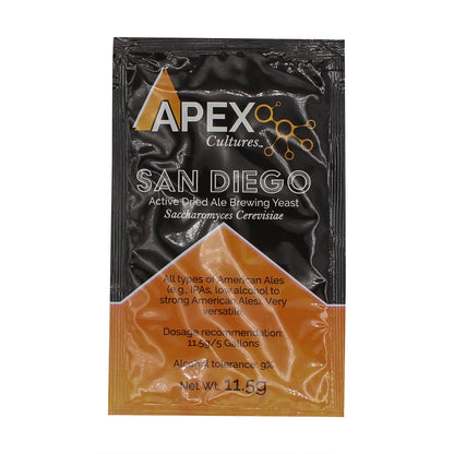 Apex Cultures San Diego Active Dry Ale Yeast - Dry Yeast Culture (11.5 g)