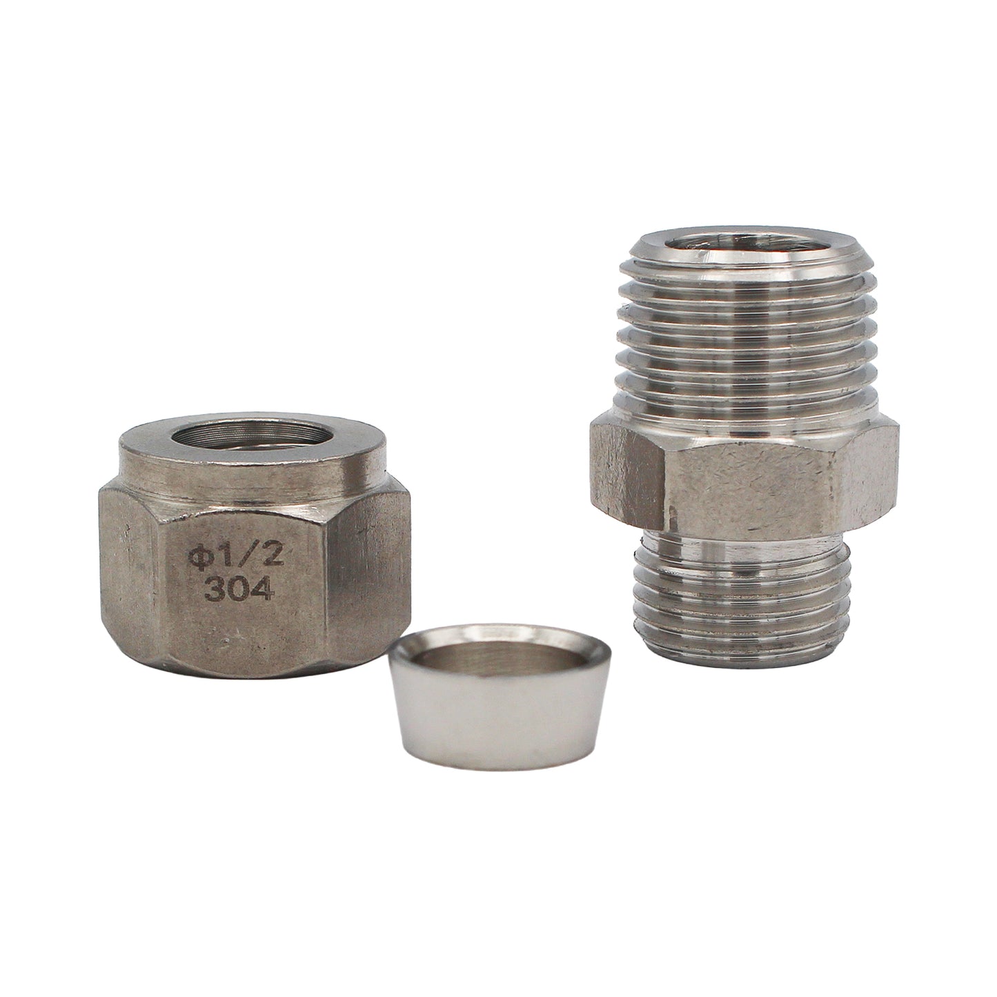 Kegland Stainless Steel Fitting - 1/2" Male BSP X 1/2" Compression