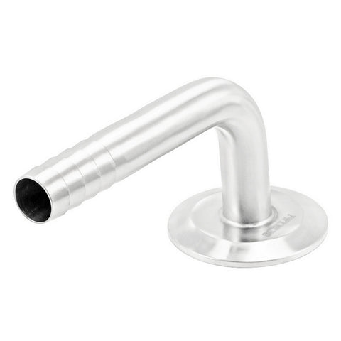Stainless Steel Tri-Clover 90° Elbow - 2" TC X 3/4" OD Barb