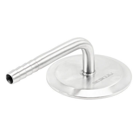Stainless Steel Tri-Clover 90° Elbow - 3" TC X 1/2" OD Barb
