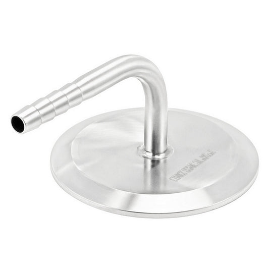 Stainless Steel Tri-Clover 90° Elbow - 3" TC X 3/8" OD Barb