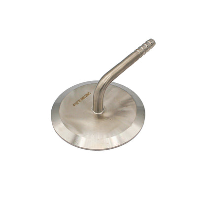 4" Tri Clamp Cap with 1/2" OD 90° Elbow  - Tri Clover Sanitary Stainless Steel Fitting