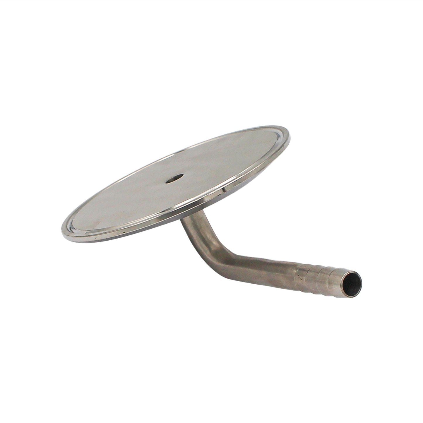 4" Tri Clamp Cap with 1/2" OD 90° Elbow  - Tri Clover Sanitary Stainless Steel Fitting