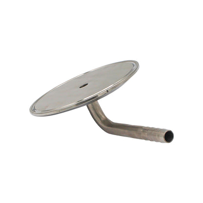 4" Tri Clamp Cap with 1/2" OD 90° Elbow  - Tri Clover Sanitary Stainless Steel Fitting