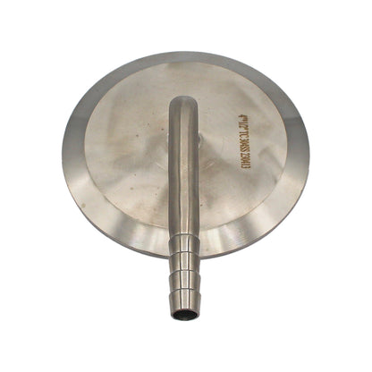 4" Tri Clamp Cap with 1/2" OD 90° Elbow  - Tri Clover Sanitary Stainless Steel Fitting